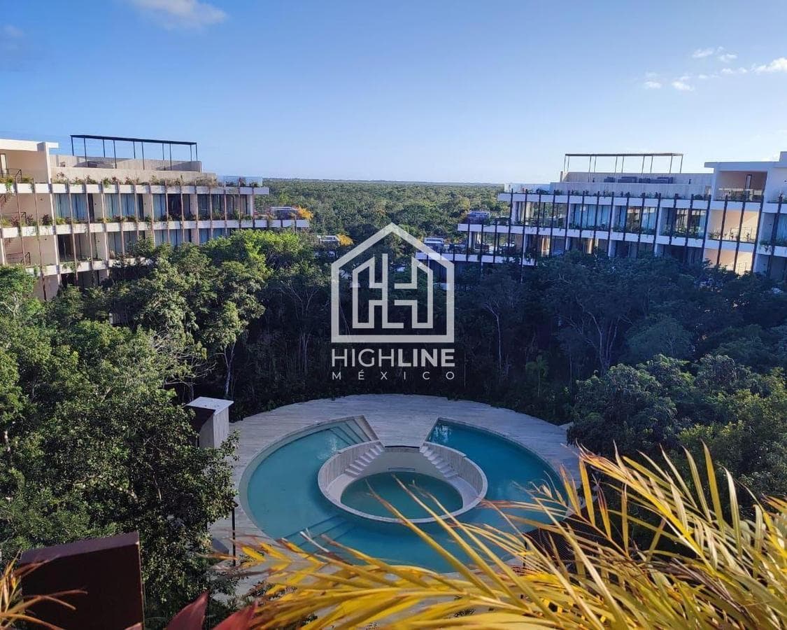 Departamento tipo loft en venta de 1 habitación en Tulum, a pocos metros de la playa | Alberca y gym
