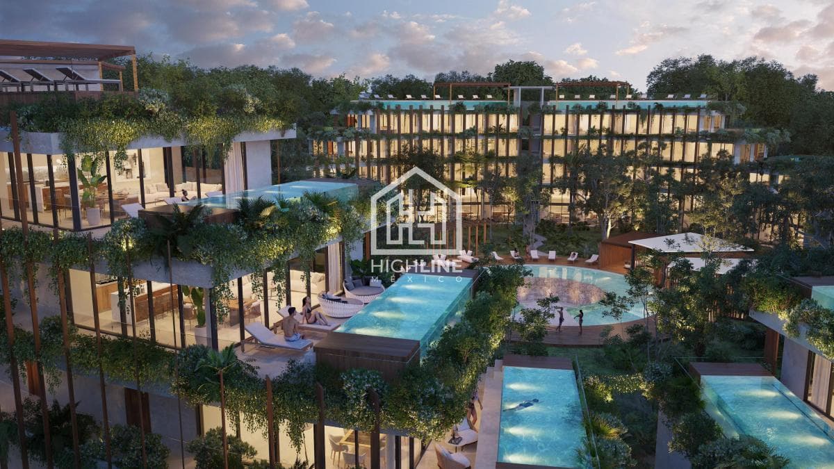 1-bedroom loft-style apartment for sale in Tulum, just a few meters from the beach | Pool and gym