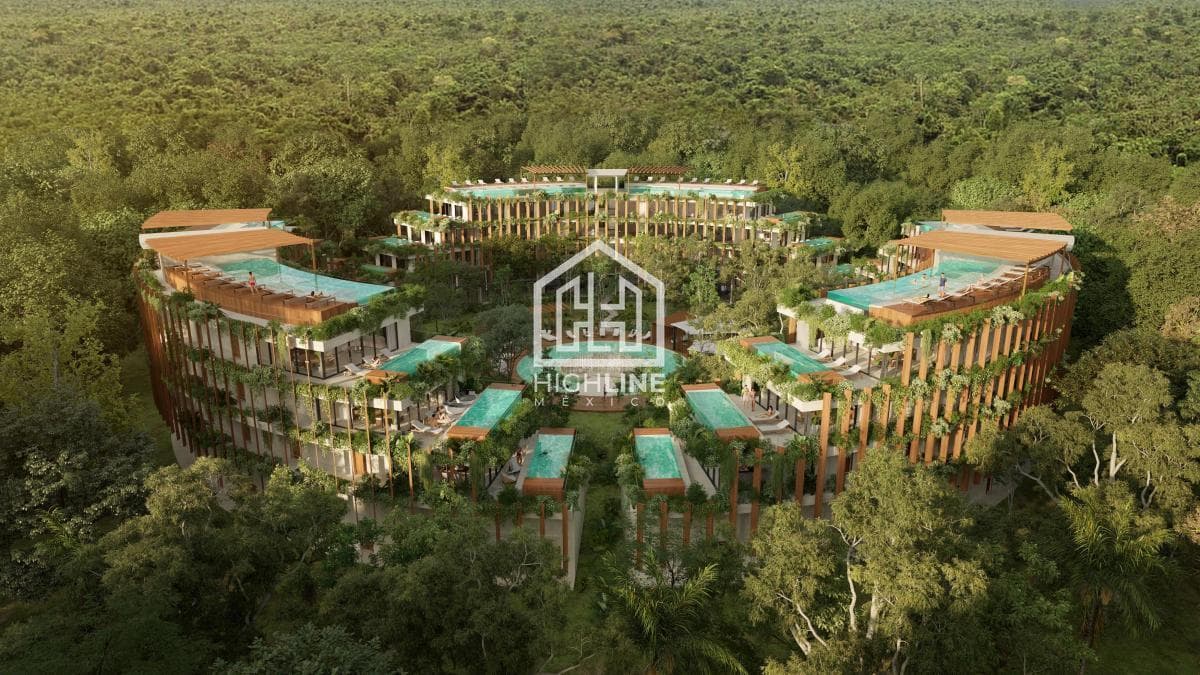 Departamento tipo loft en venta de 1 habitación en Tulum, a pocos metros de la playa | Alberca y gym