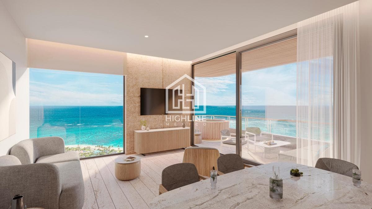 1-bedroom apartment for sale studio in Puerto Morelos | Jacuzzi, oceanfront