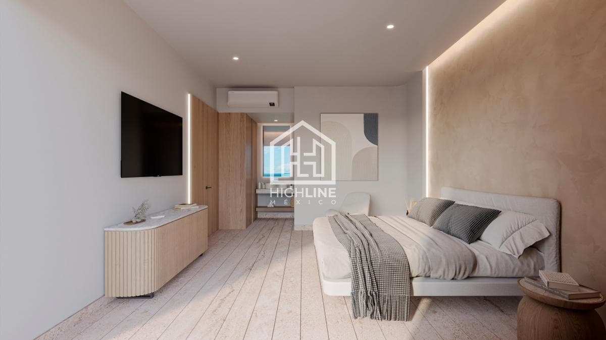 Departamento en venta de 1 habitación estudio en Puerto Morelos | Jacuzzi, frente al mar