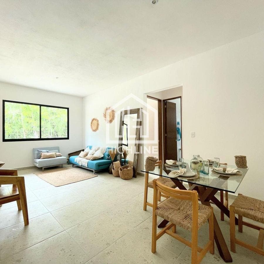 Departamento en venta de 2 habitaciones con entrega inmediata en Tulum | Alberca privada y gym