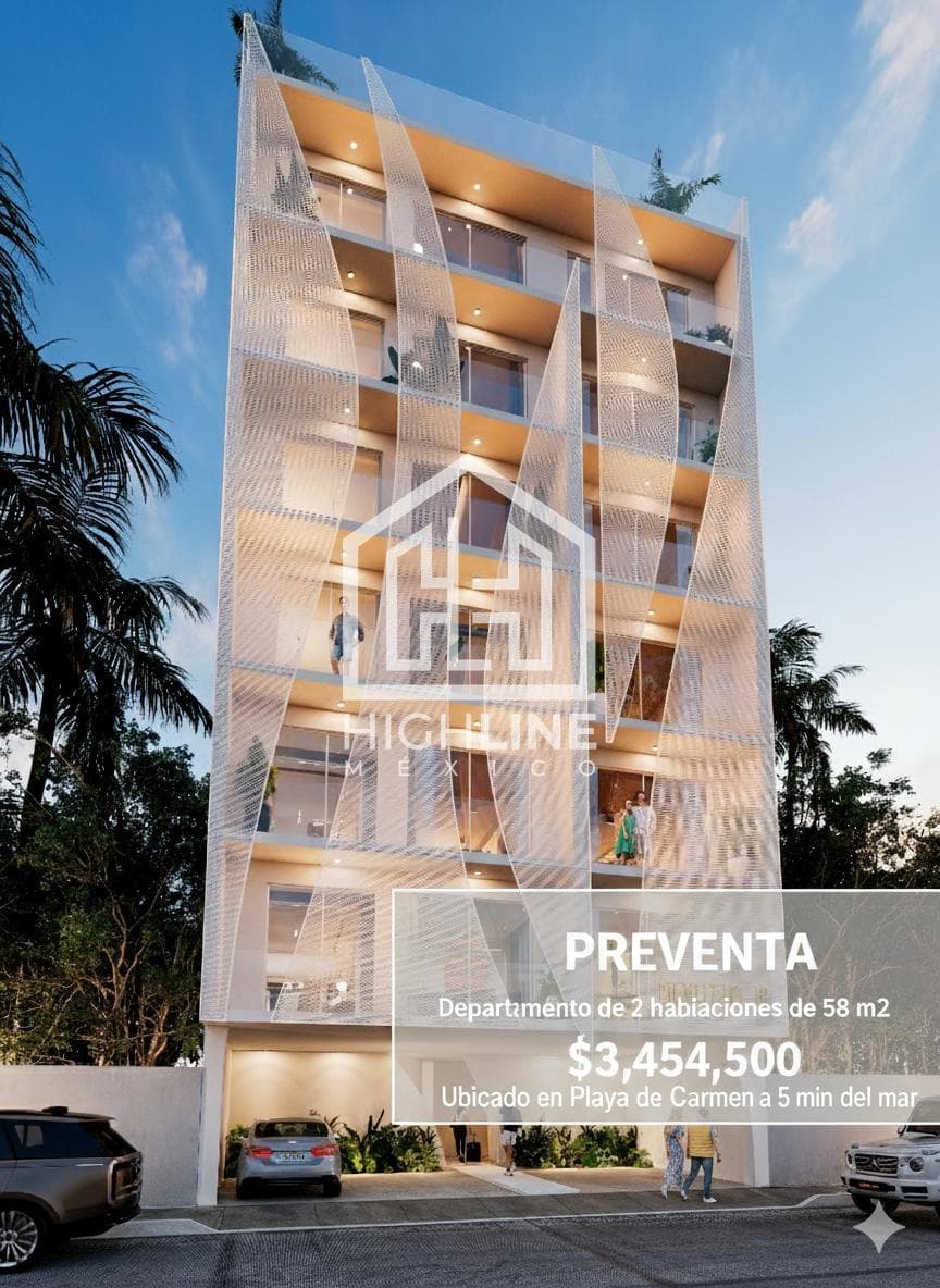 APARTMENT FOR SALE IN PLAYA DEL CARMEN, JUST A FEW METERS FROM THE BEACH