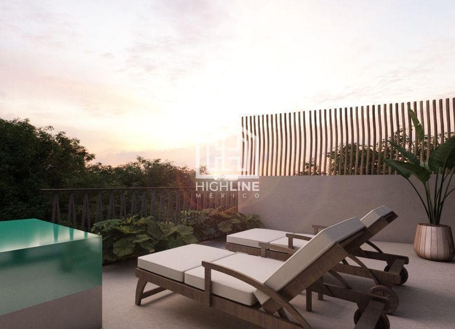 Departamento en VENTA EN Tulum 45 M2 a 5 Minutos de La Playa