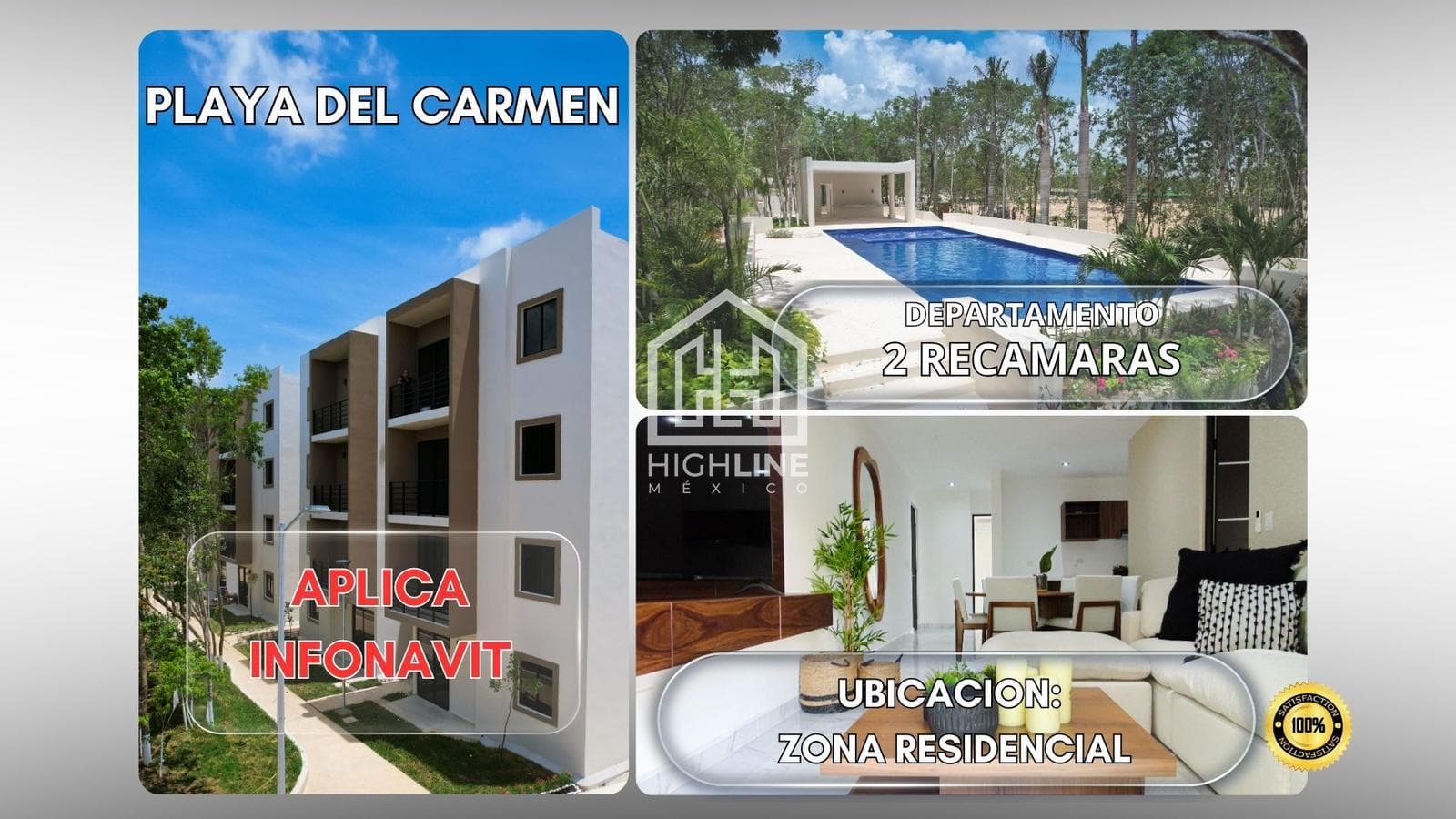 APARTMENT FOR SALE IN PLAYA DEL CARMEN, 5 MINUTES FROM THE BEACH