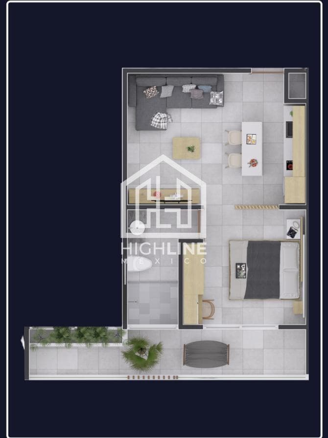 DEPARTAMENTO 1 RECAMARA/ 4 CALLES DEL MAR/ PLAYA DEL CARMEN/ LLAVE EN MANO/ ADMINISTRACION /ROI.