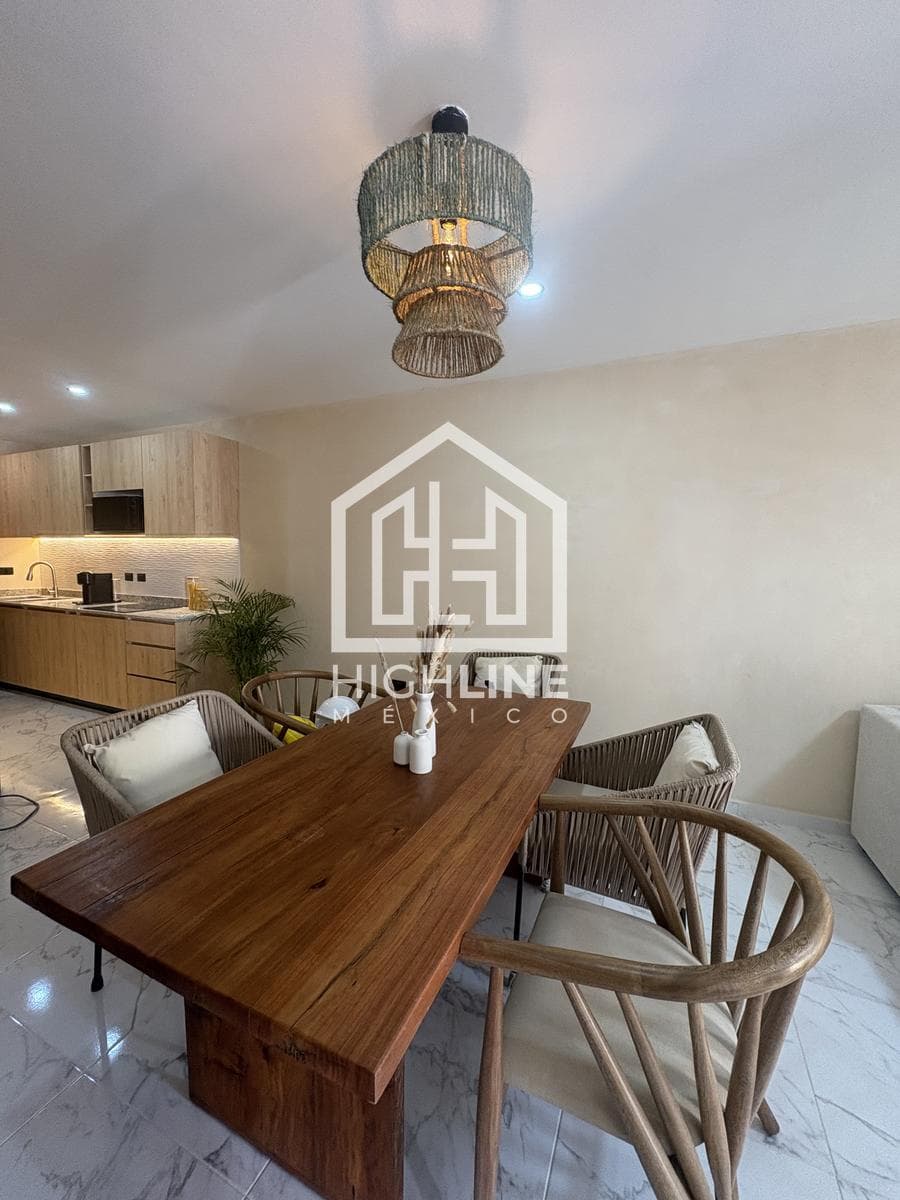 Departamento de 2 recámaras, VENTA, PLUSVALIA, RETORNOS ALTOS. SOBRE AVENIDA 38 AMENIDADES DE LUJO