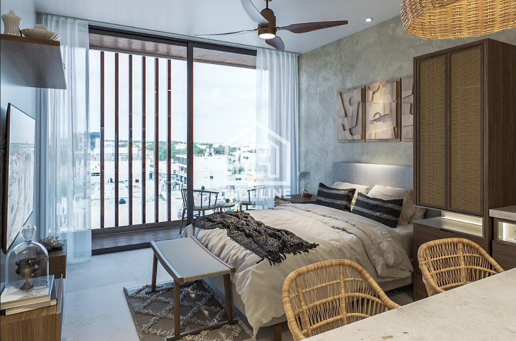 STUDIO FOR SALE IN PLAYA DEL CARMEN WITH A ROOFTOP TERRACE OVERLOOKING THE OCEAN