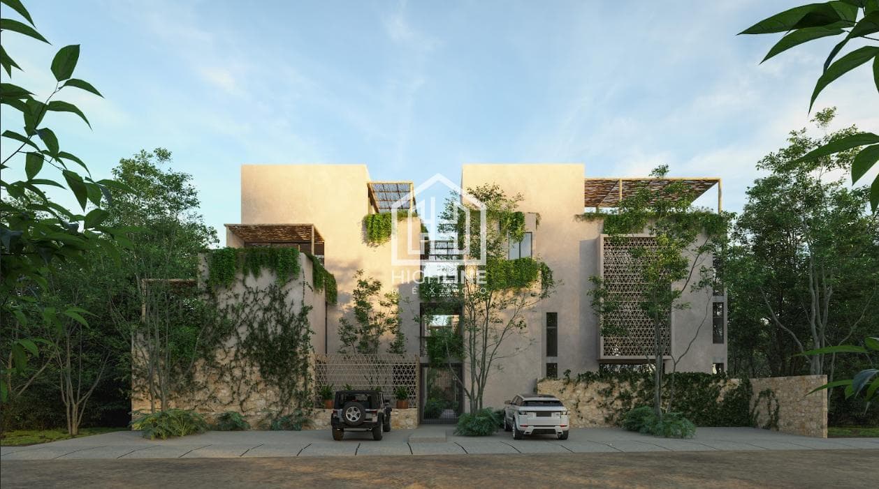 APARTMENT FOR SALE IN TULUM WITH A GYM, 10 MINUTES FROM THE