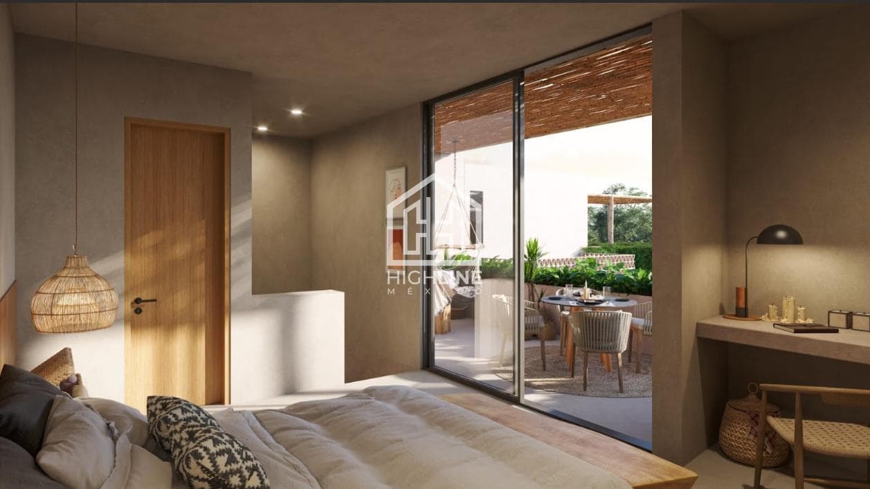 APARTMENT FOR SALE IN TULUM WITH A GYM, 10 MINUTES FROM THE
