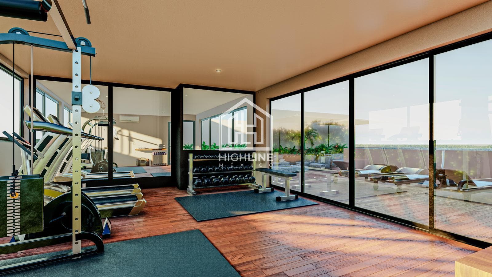 APARTMENT FOR SALE IN PUERTO MORELOS, 5 MINUTES FROM THE BEACH | GYM | ROOFTOP