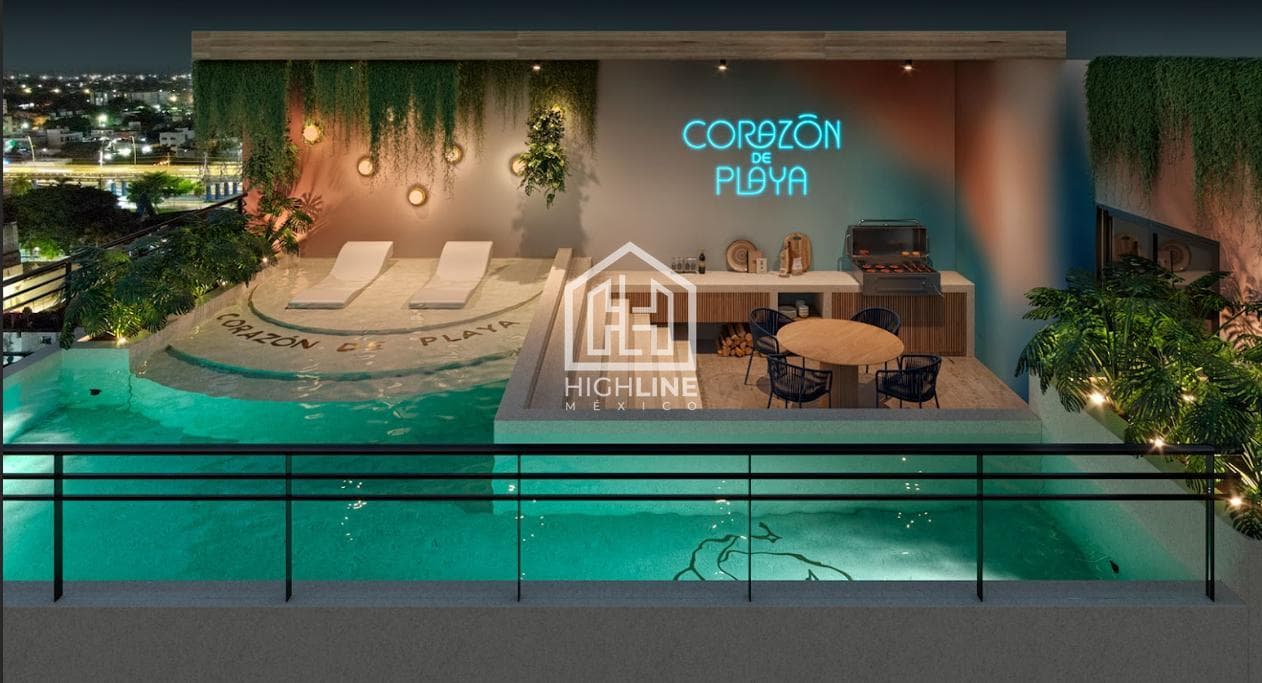 APARTMENT FOR SALE IN PLAYA DEL CARMEN WITH A POOL BAR AND COW
