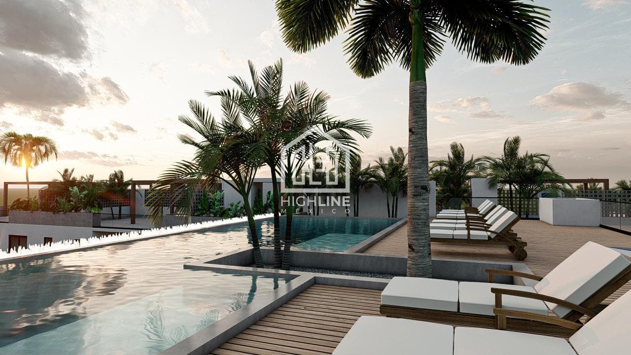 Apartment in BACALAR, 2 separate bedrooms, just a few meters from the lagoon, with a pool