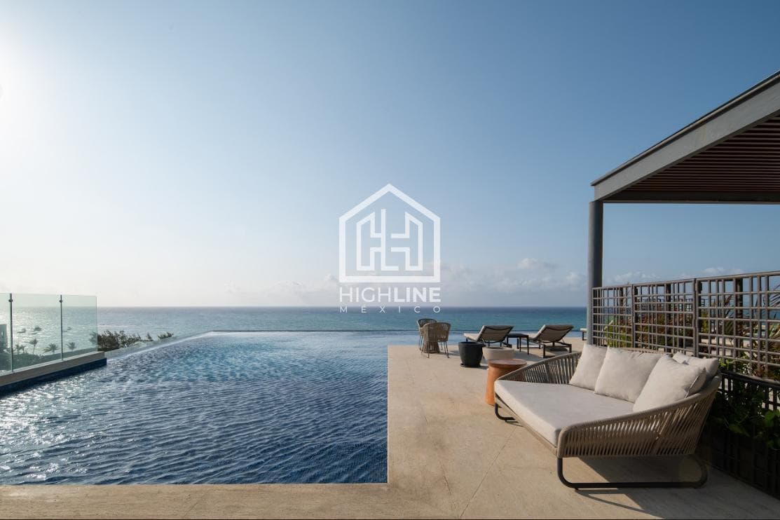 VENTA DE DEPARATMENTO EN PLAYA DEL CARMEN CON VISTA AL MAR 3 HABITACIONES