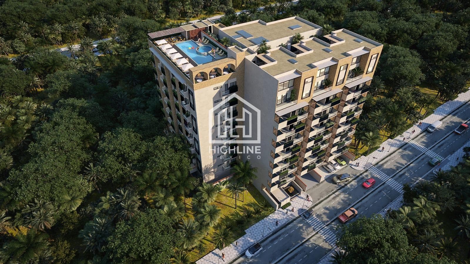 APARTMENT FOR SALE IN PLAYA DEL CARMEN, 10 MINUTES FROM THE BEACH
