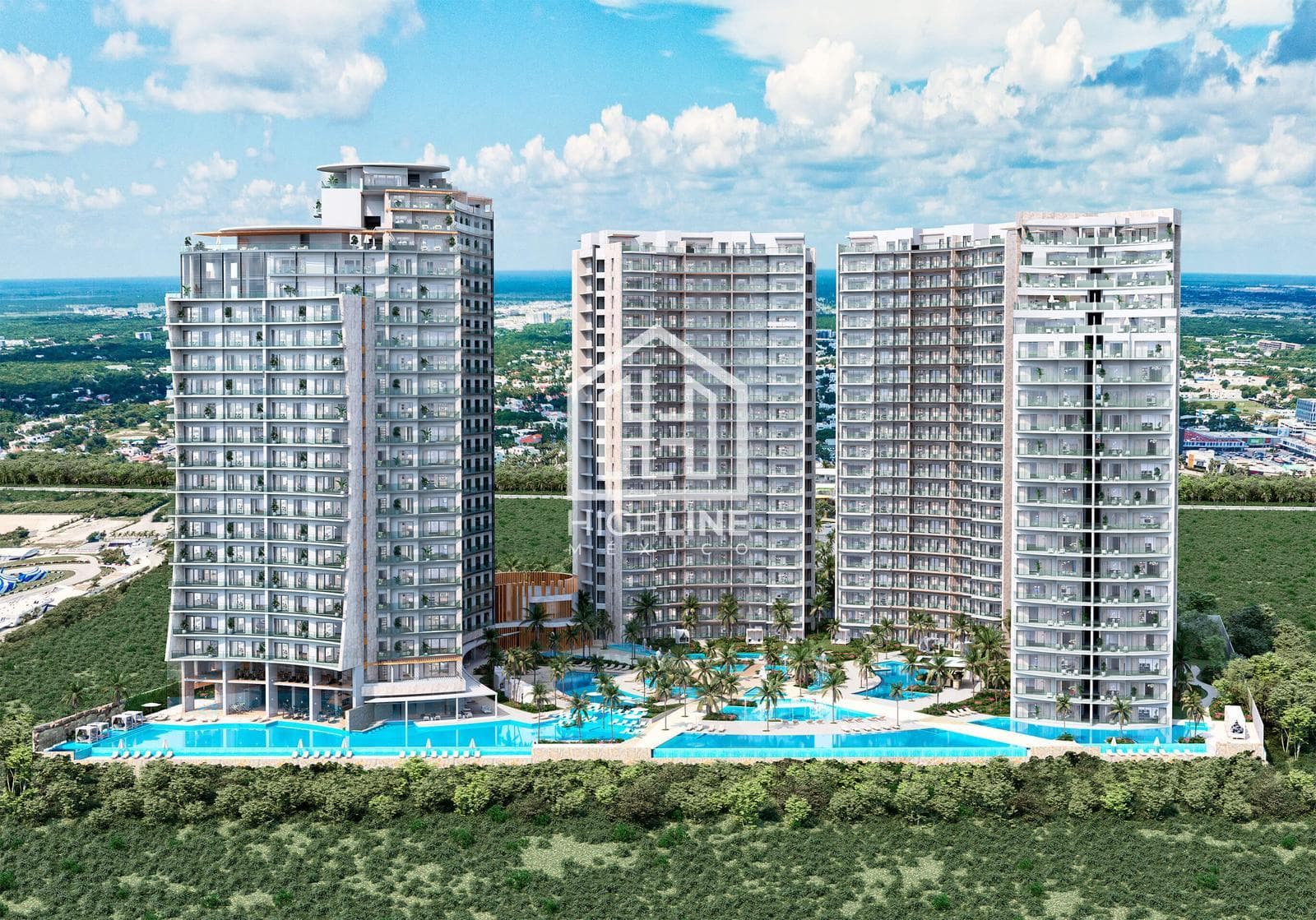 Departamento en venta de 2 habitaciones en Cancún cerca de la playa | Alberca y Gimnasio