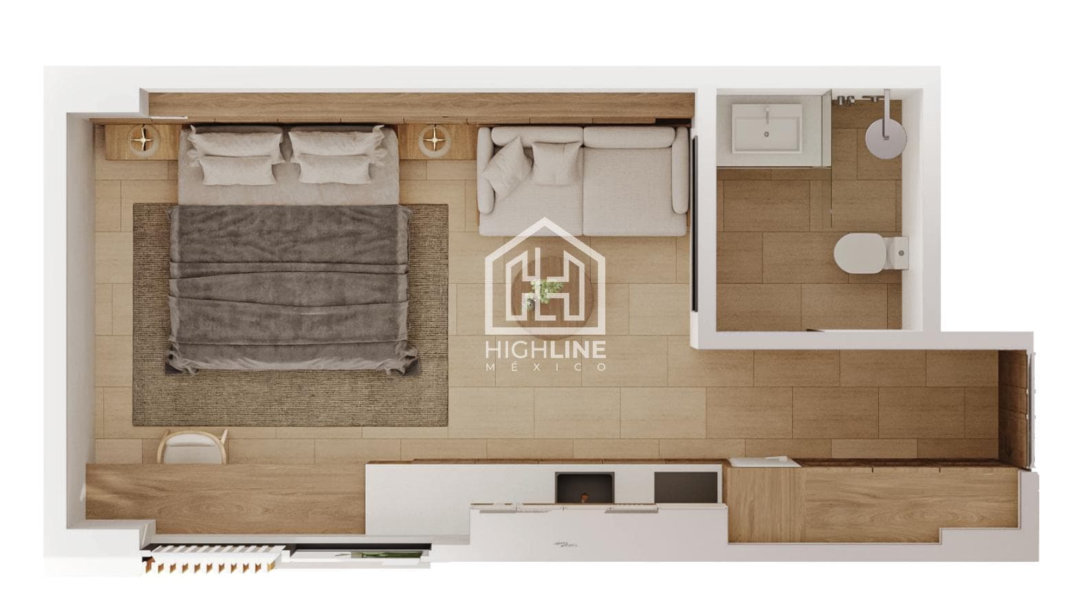 STUDIO WITH OCEAN VIEWS / 2 BLOCKS FROM MAMITAS BEACH / PLAYA DEL CARMEN / ROI / CAPITAL GAINS.