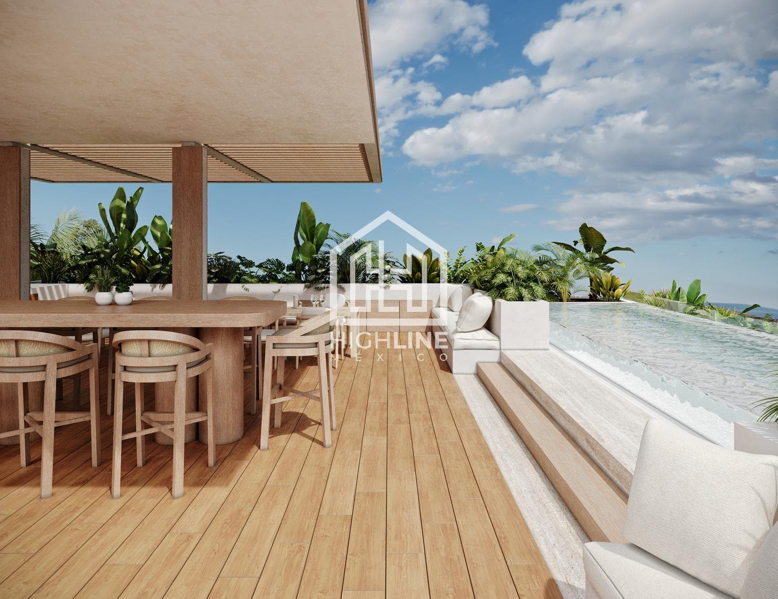 STUDIO WITH OCEAN VIEWS / 2 BLOCKS FROM MAMITAS BEACH / PLAYA DEL CARMEN / ROI / CAPITAL GAINS.