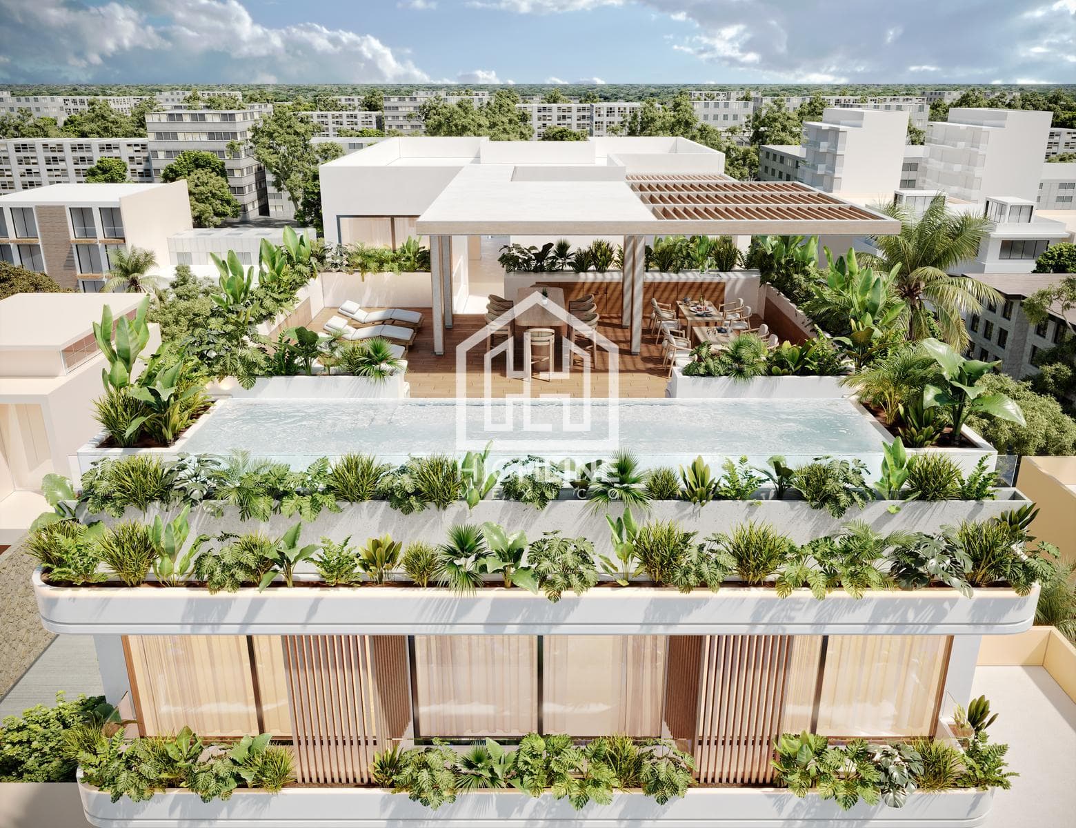STUDIO WITH OCEAN VIEWS / 2 BLOCKS FROM MAMITAS BEACH / PLAYA DEL CARMEN / ROI / CAPITAL GAINS.