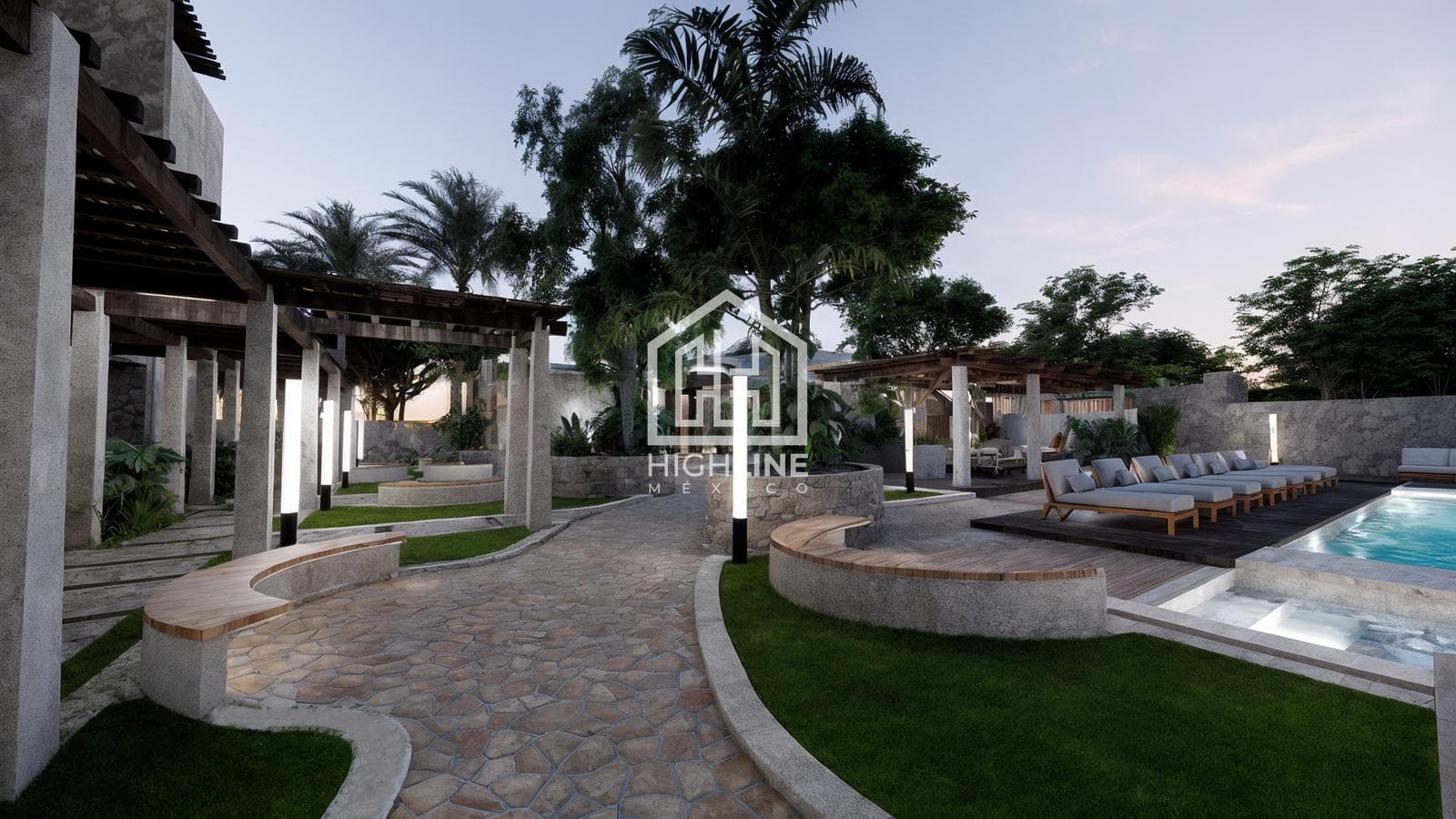 Two-bedroom apartment for SALE in Playa del Carmen, with swimming pools