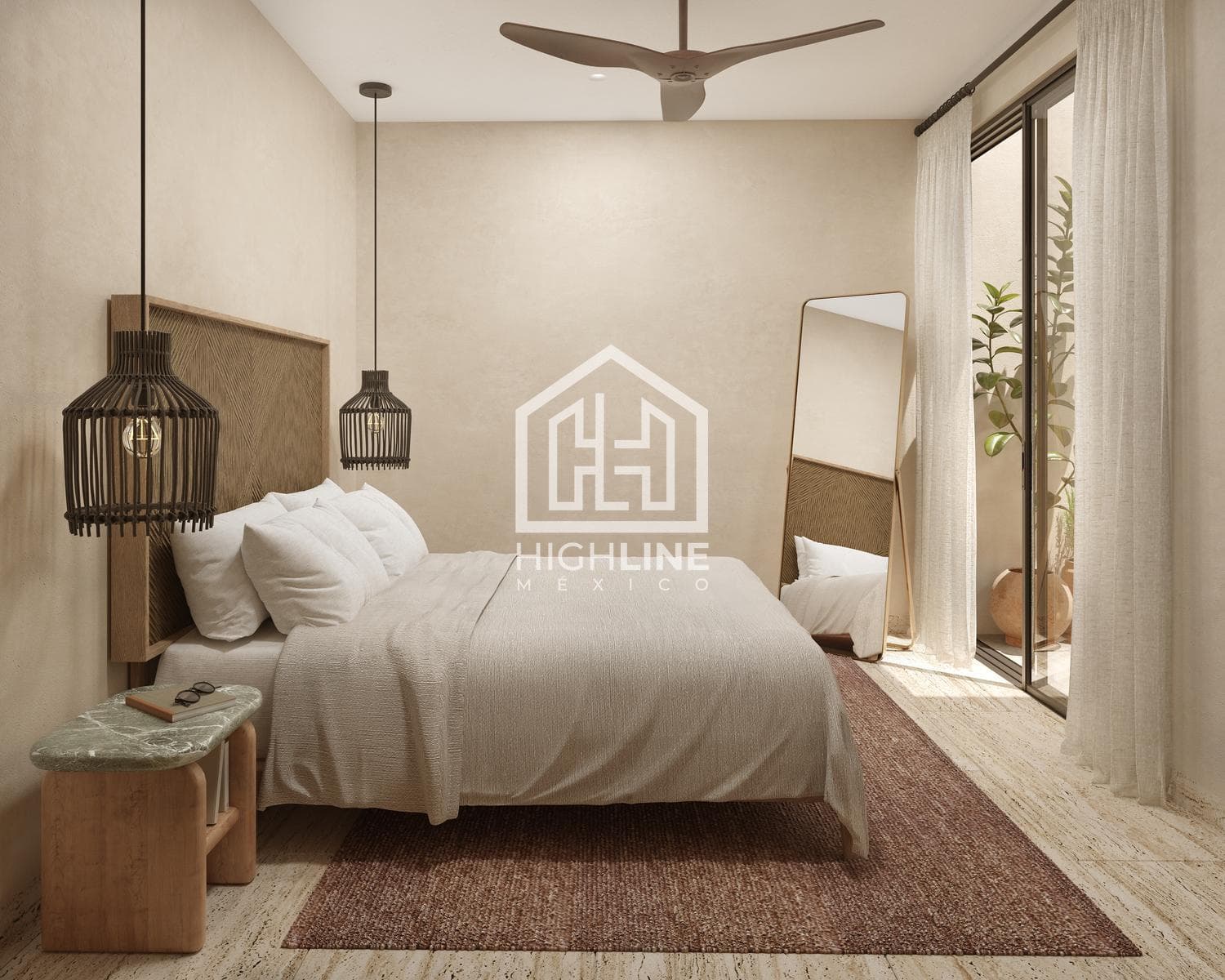 Two-bedroom apartment for SALE in Playa del Carmen, with swimming pools