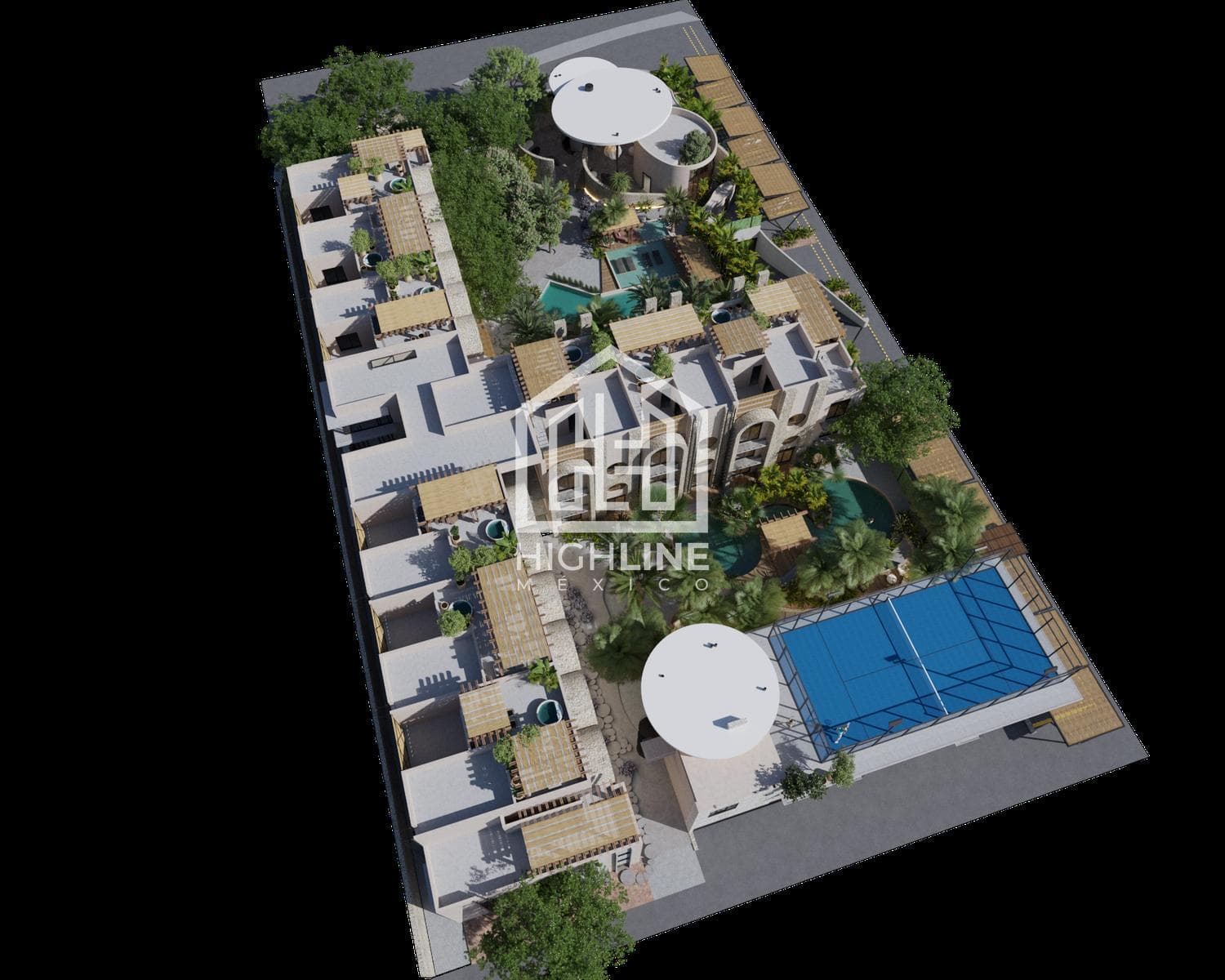 Two-bedroom apartment for SALE in Playa del Carmen, with swimming pools