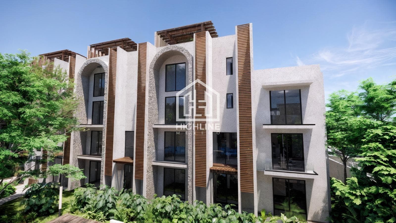 Two-bedroom apartment for SALE in Playa del Carmen, with swimming pools