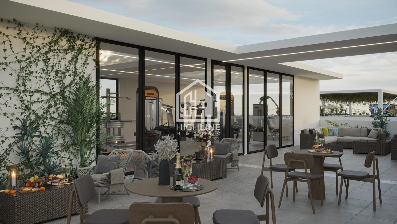 SUITE-STYLE APARTMENT FOR SALE IN DOWNTOWN PLAYA DEL CARMEN, WITH A POOL, MOVIE THEATER, AND ROOFTOP.