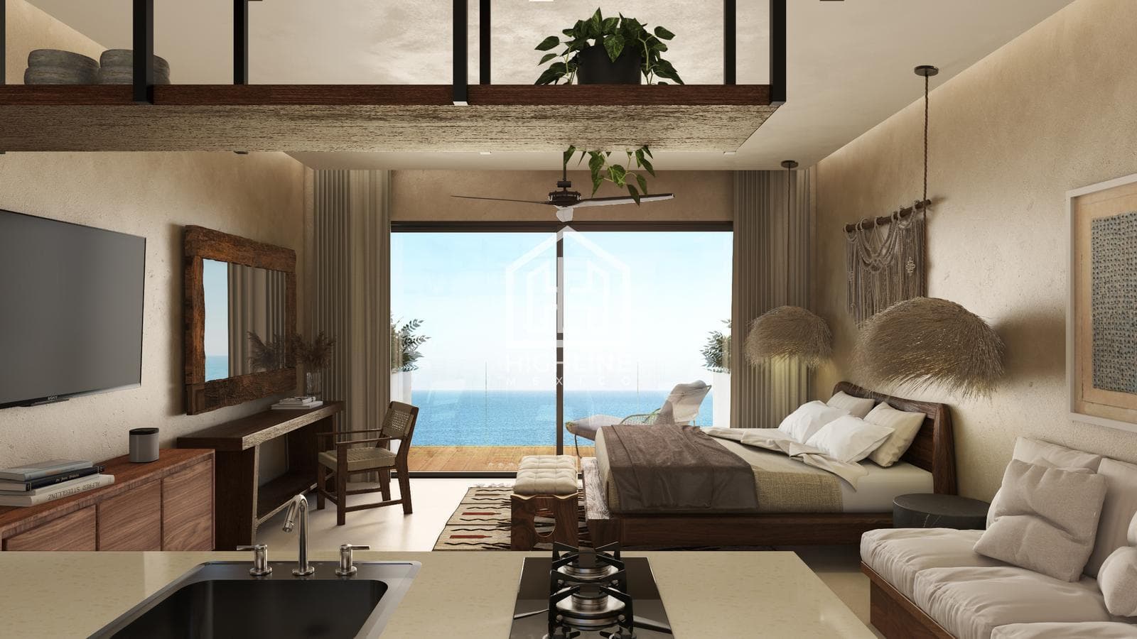 APARTMENT FOR SALE IN PUERTO MORELOS WITH AN OCEAN VIEW