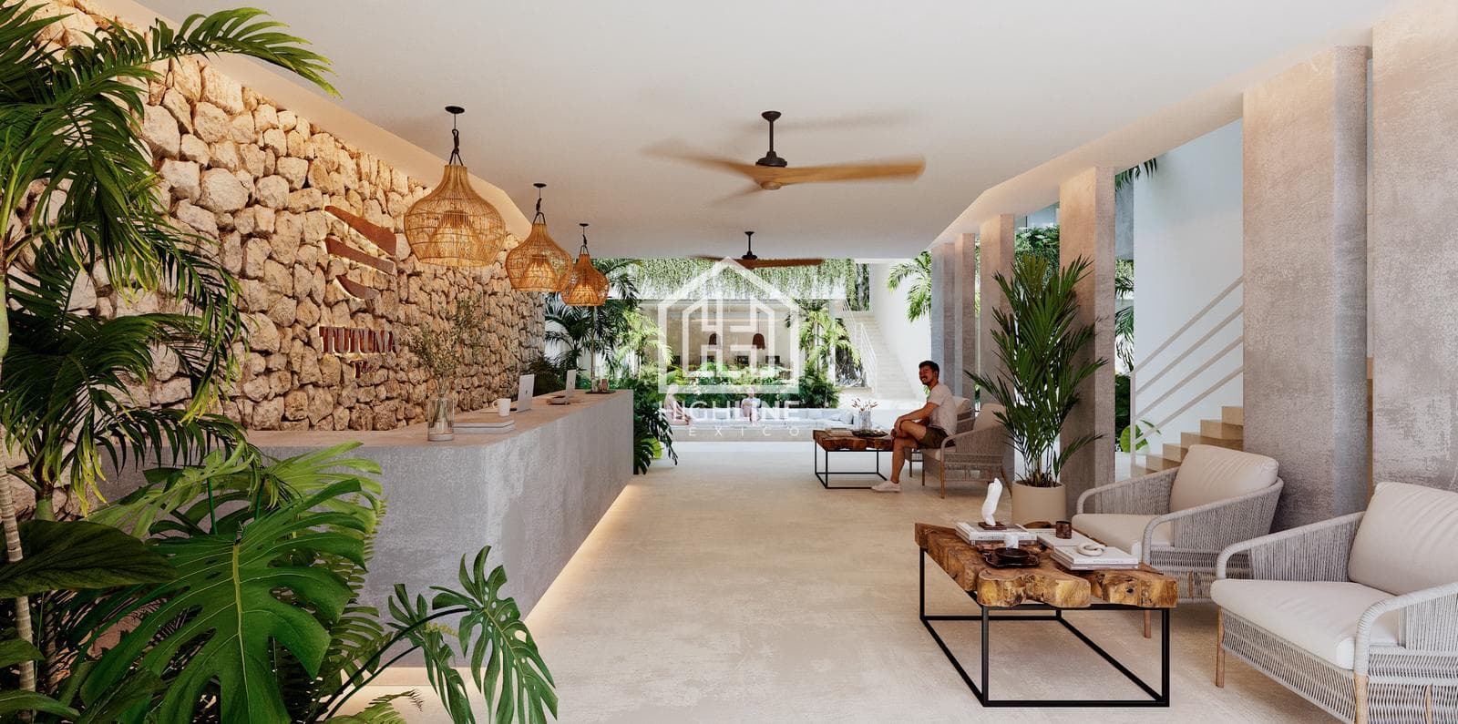 2-BEDROOM LOCK-OFF APARTMENT IN TULUM. PRE-SALE. IDEAL FOR AIRBNB. GYM, COWORKING SPACE, POOL.