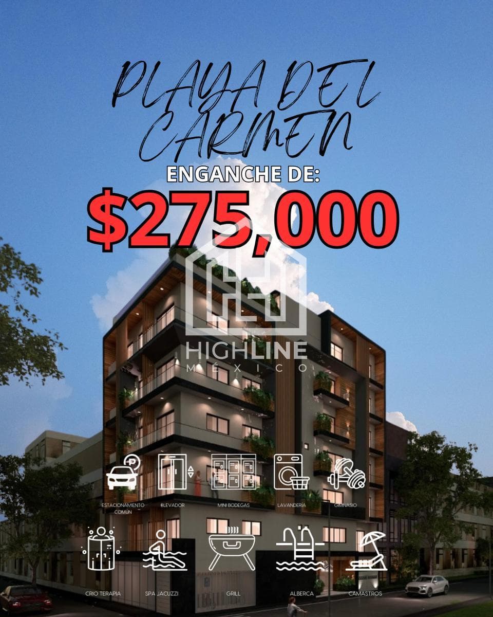 Furnished Studio Apartment for Sale in Playa del Carmen, Near 5th Avenue