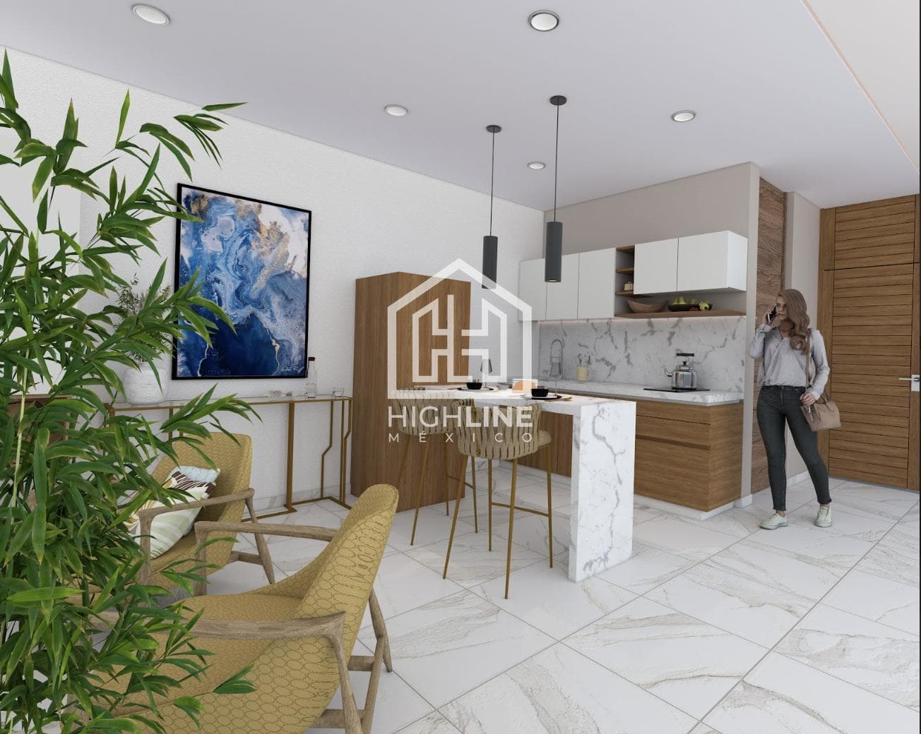 Furnished Studio Apartment for Sale in Playa del Carmen, Near 5th Avenue