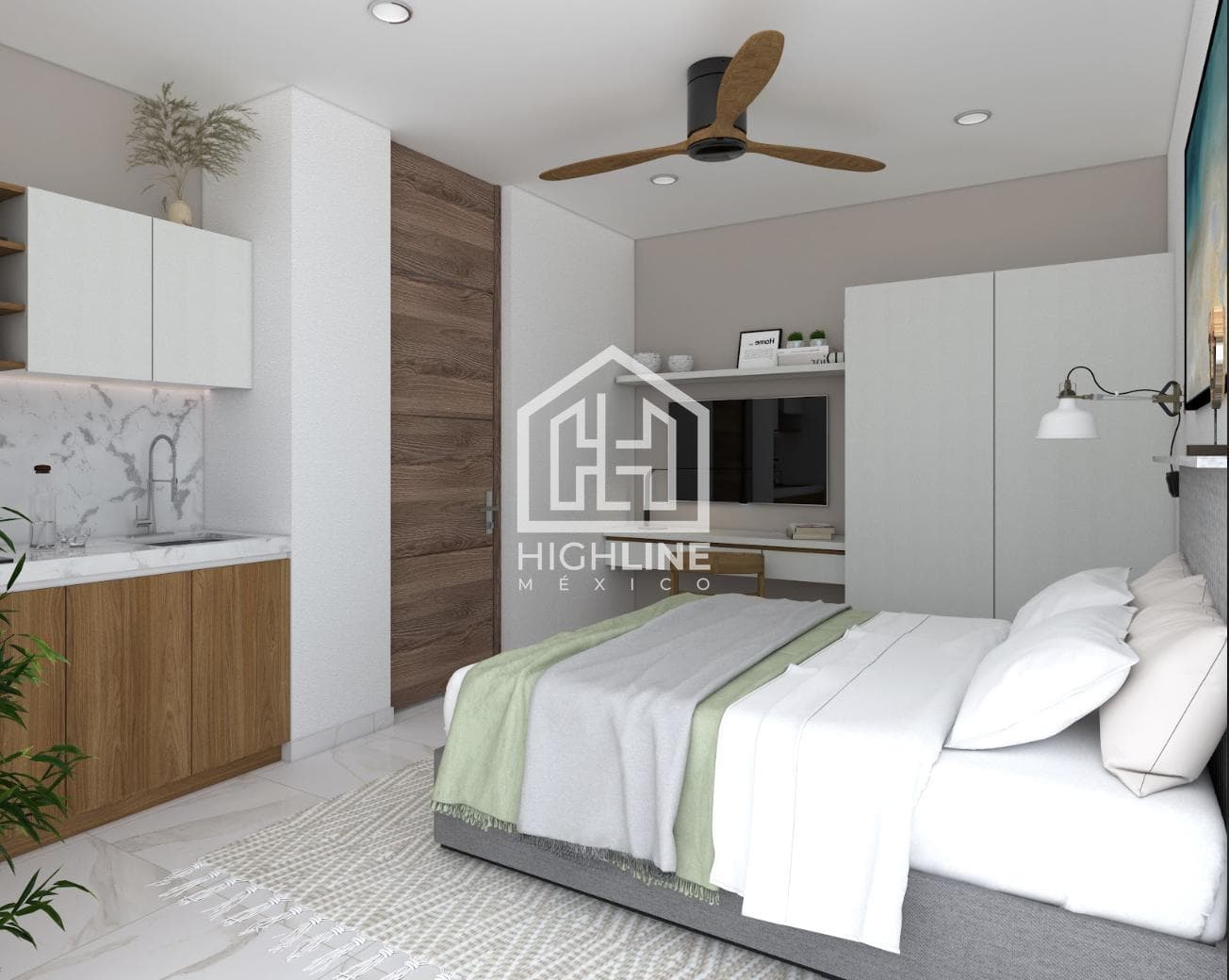 Furnished Studio Apartment for Sale in Playa del Carmen, Near 5th Avenue