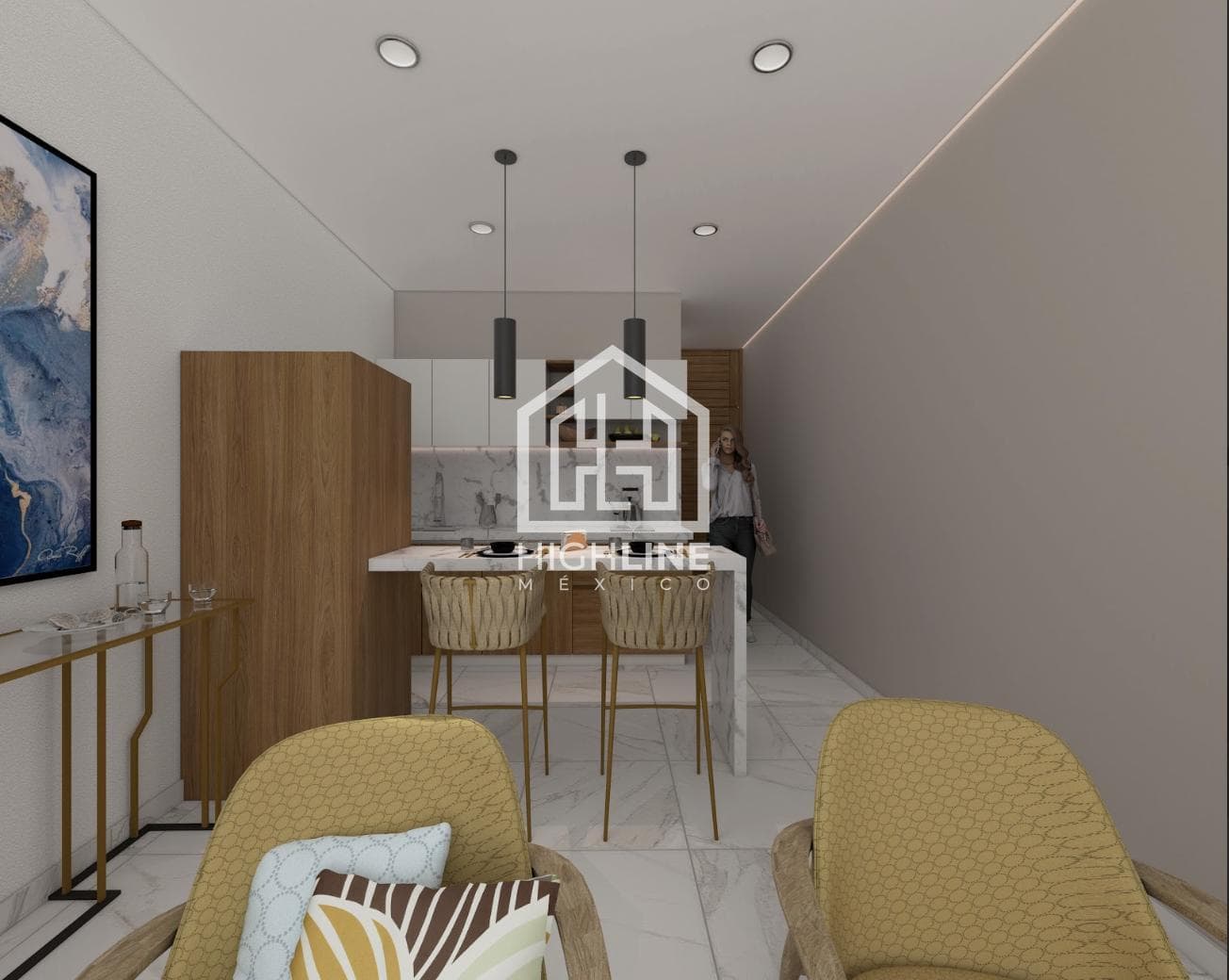 Furnished Studio Apartment for Sale in Playa del Carmen, Near 5th Avenue