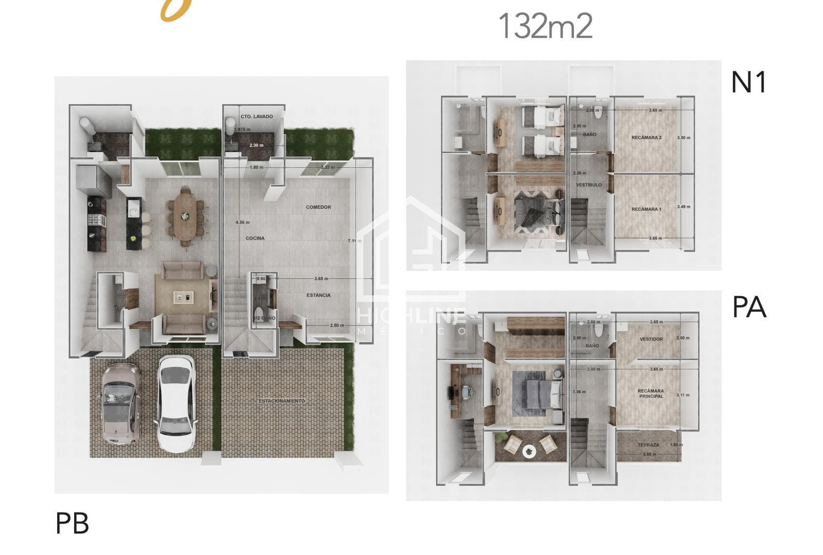 3-Bedroom House for Sale in Playa del Carmen with Security and a Clubhouse