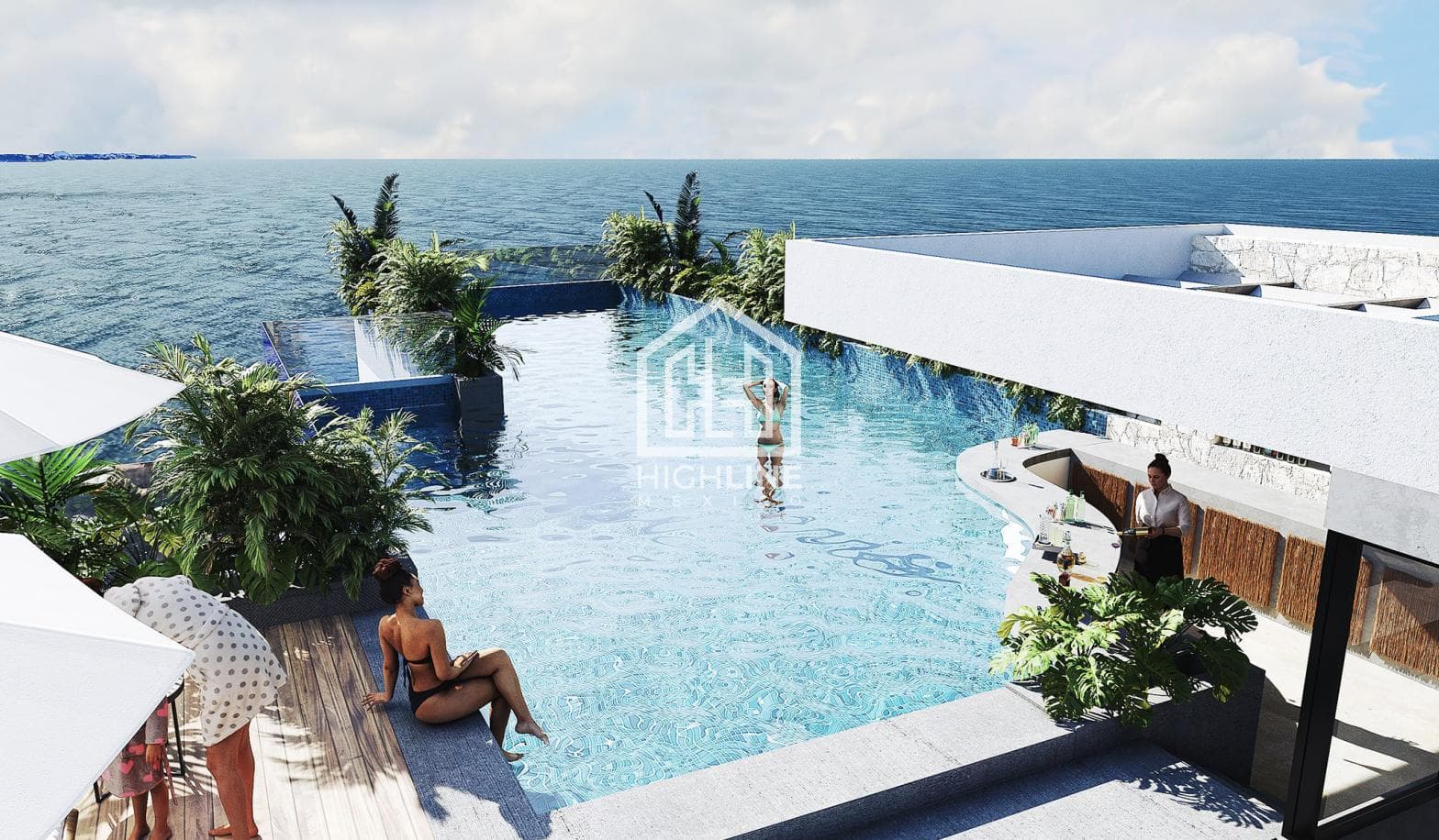 1-BEDROOM APARTMENT / OCEAN VIEW / COSTA MUJERES / PRE-SALE / CAPITAL GAINS.