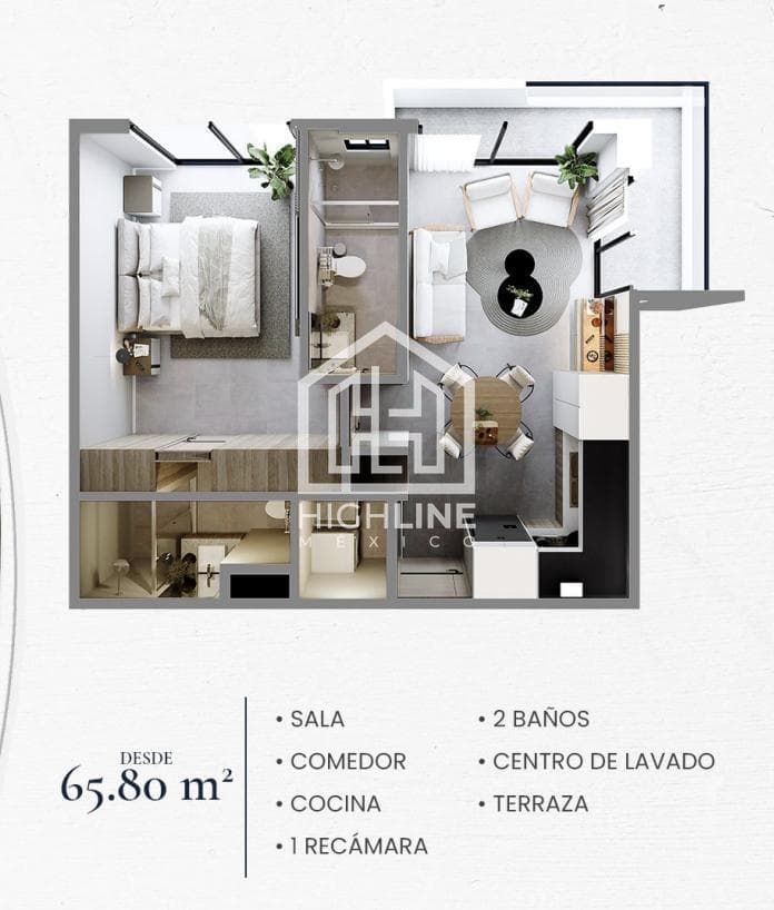 1-BEDROOM APARTMENT / OCEAN VIEW / COSTA MUJERES / PRE-SALE / CAPITAL GAINS.
