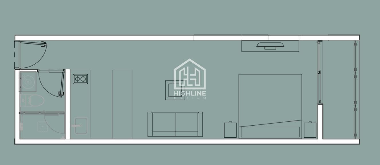 STUDIO APARTMENT / 6 BLOCKS FROM THE BEACH / PLAYA DEL CARMEN / FURNISHED AND FULLY EQUIPPED / CAPITAL GAINS / ROI.