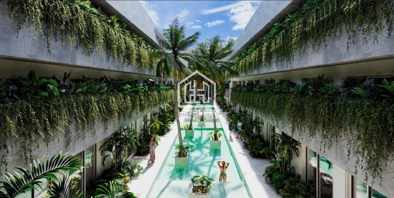 Departamento 2 Recamaras en Tulum con Alberca a 5 min del centro comercial