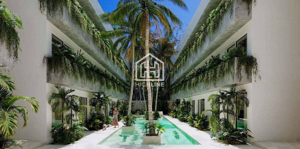Departamento 2 Recamaras en Tulum con Alberca a 5 min del centro comercial
