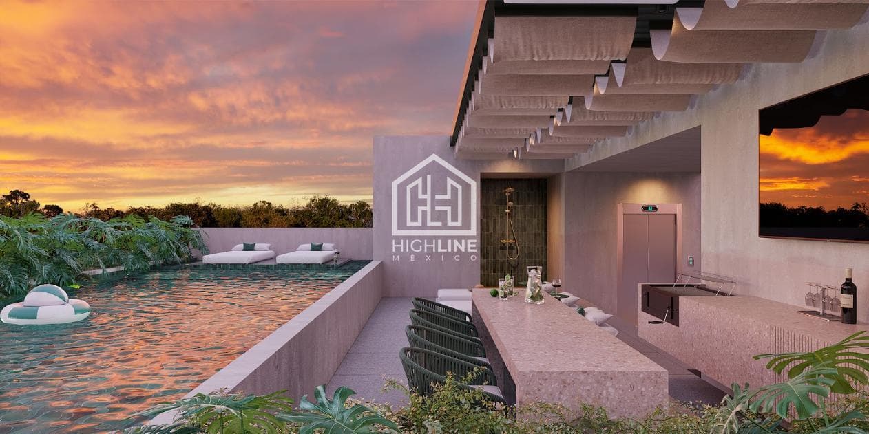En Venta Departamento 2 Habitaciones en el Centro de Playa del Carmen