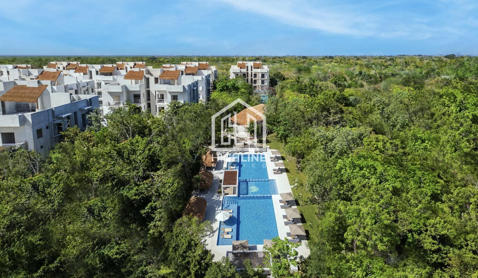 Departamento en venta en Puerto Morelos de 2 habitaciones a 10 minutos de la playa