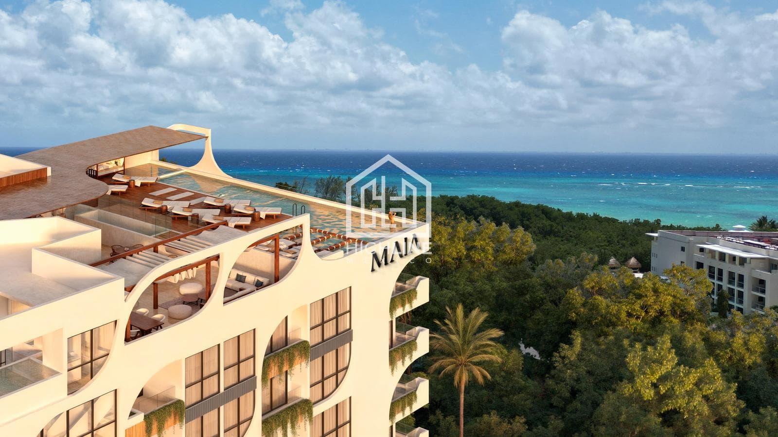 1-BEDROOM FURNISHED APARTMENT FOR SALE IN PLAYA DEL CARMEN WITH OCEAN VIEWS