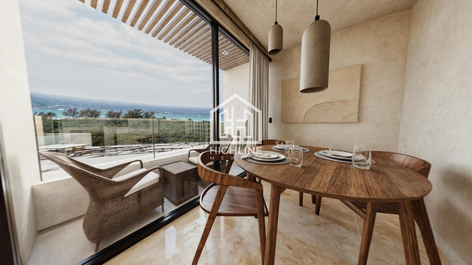 1-BEDROOM FURNISHED APARTMENT FOR SALE IN PLAYA DEL CARMEN WITH OCEAN VIEWS
