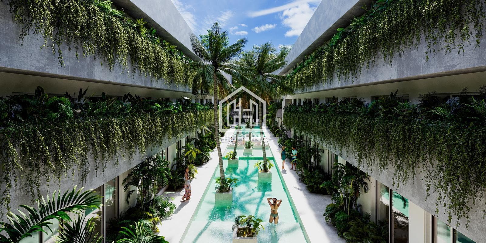 Apartment for sale in Tulum: 2 bedrooms, lock-off layout, with a gym and a pool.