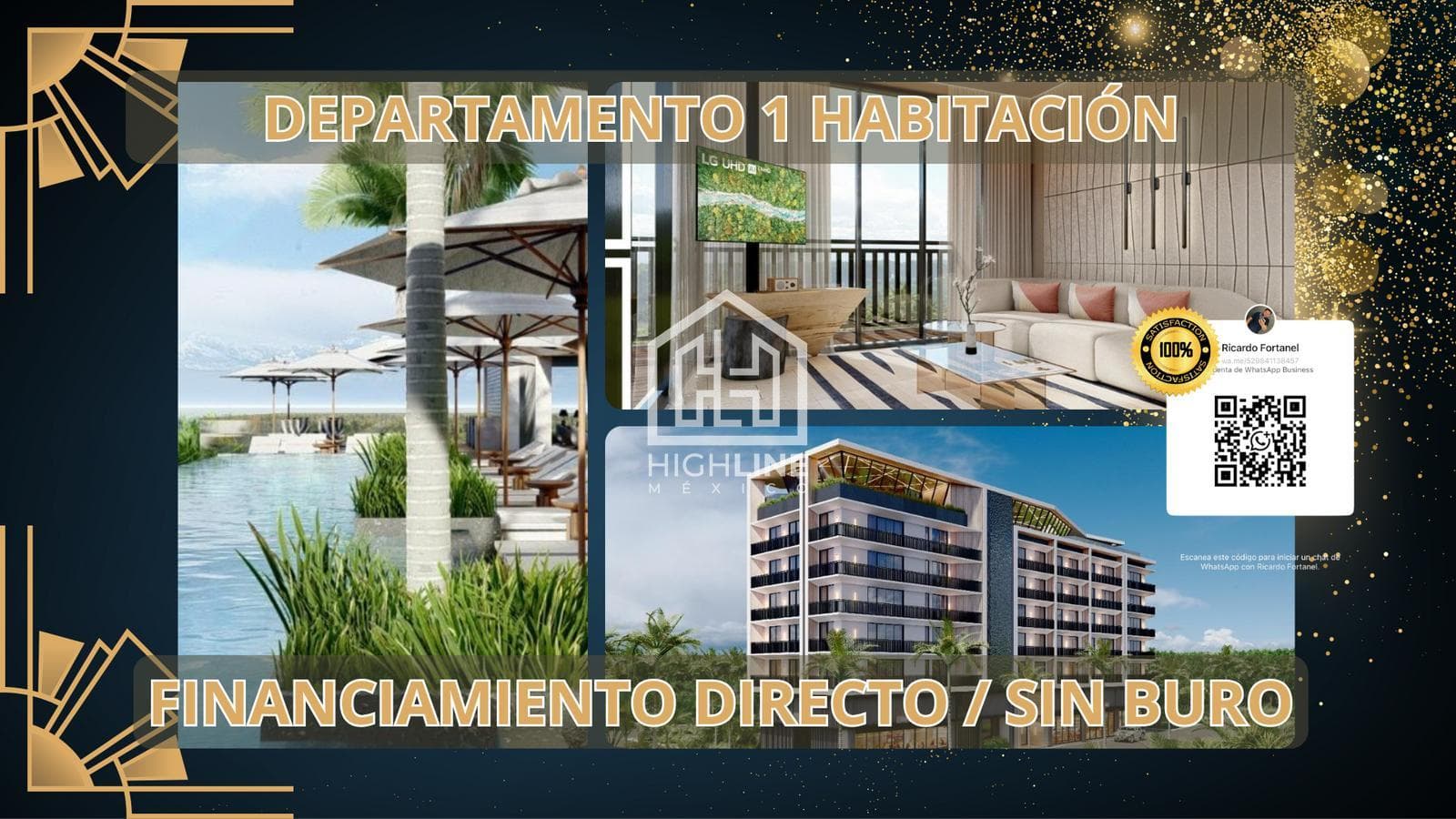 1-Bedroom Apartment for Sale in the Residential Area of Playa del Carmen