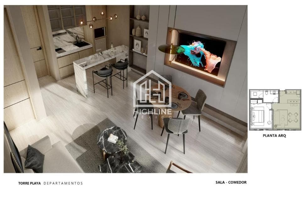 1-Bedroom Apartment for Sale in the Residential Area of Playa del Carmen