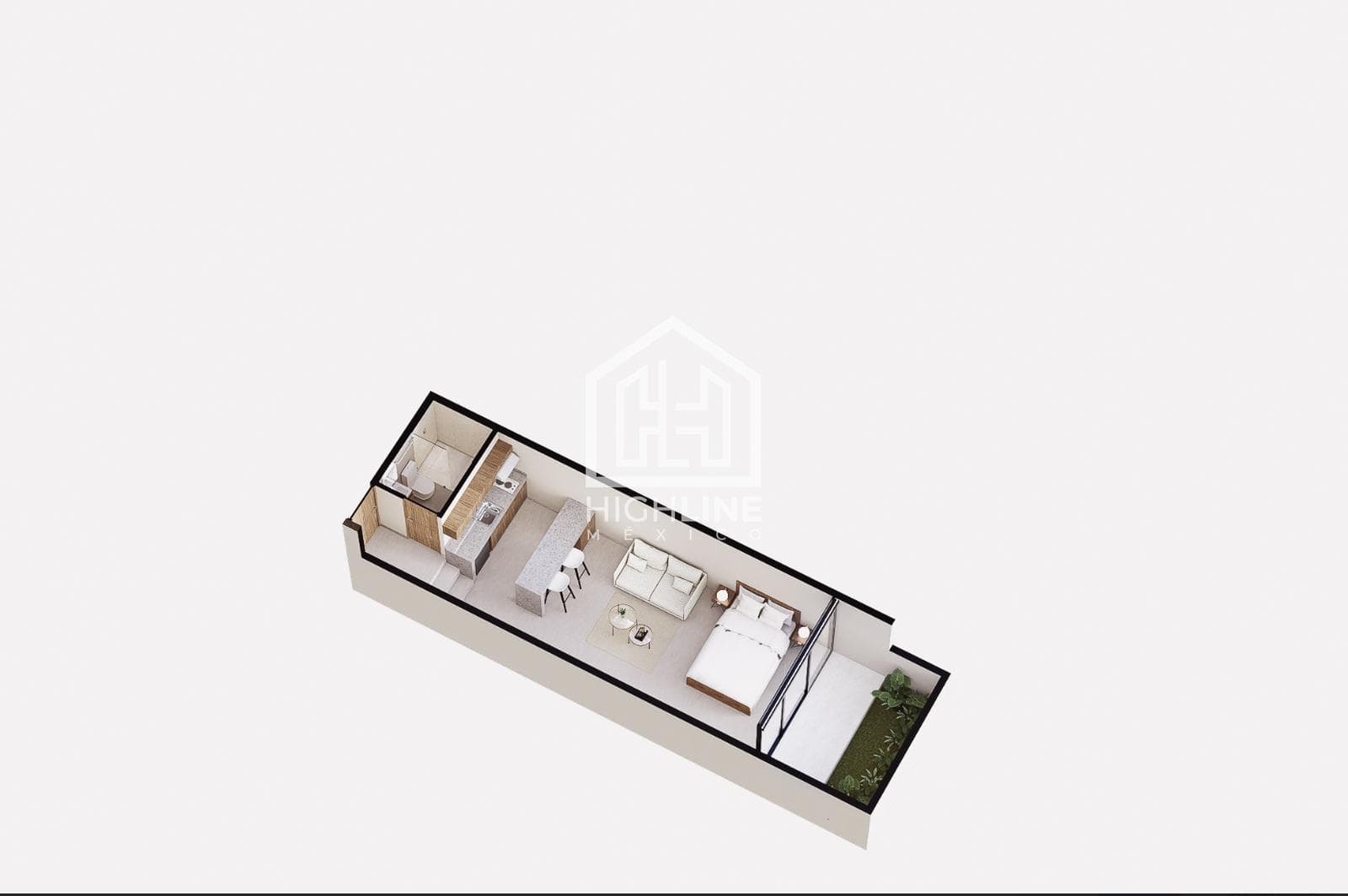 PRE-SALE STUDIO / PLAYA DEL CARMEN / 5 MINUTES FROM THE OCEAN / FURNISHED / ROI / CAPITAL GAINS.