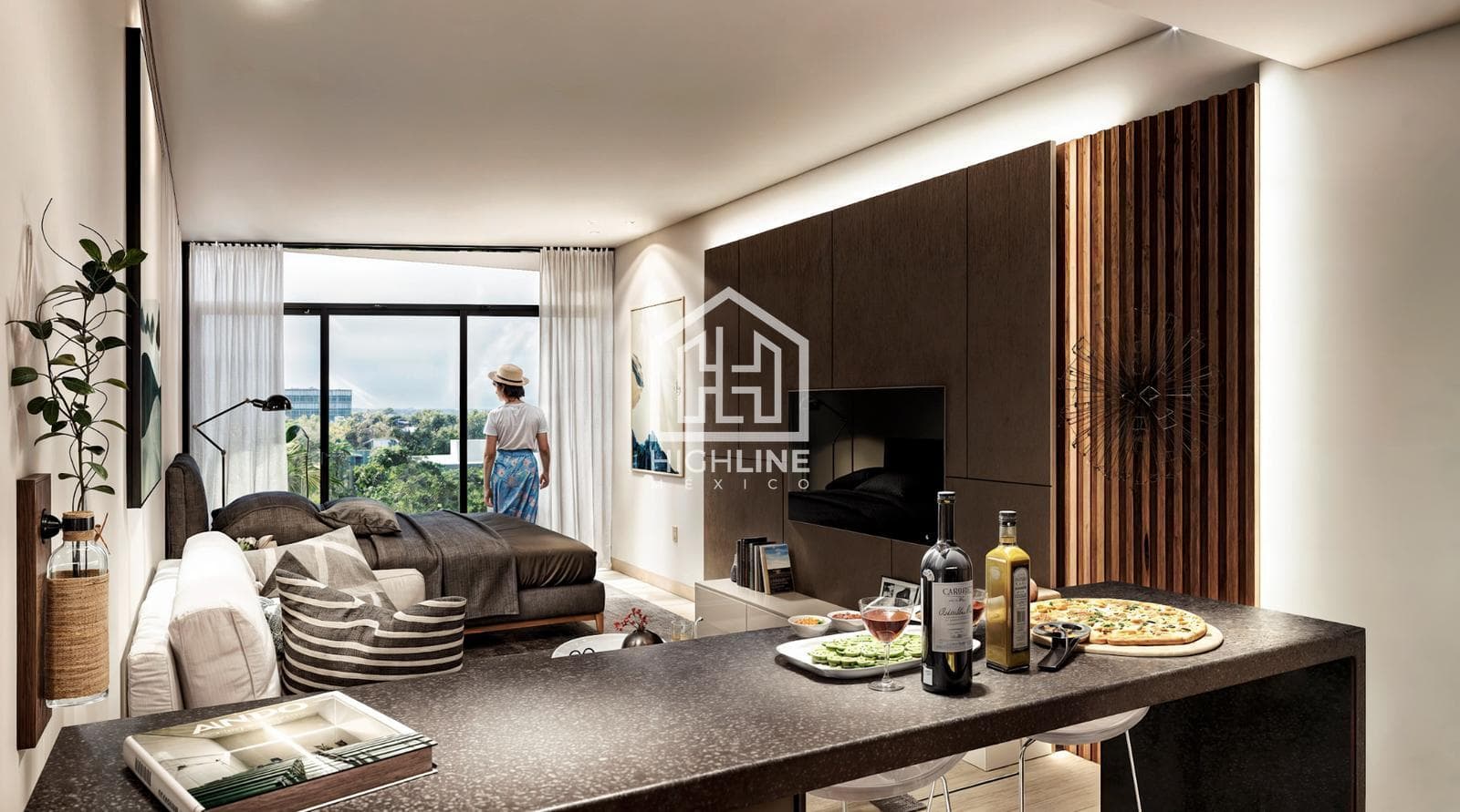 PRE-SALE STUDIO / PLAYA DEL CARMEN / 5 MINUTES FROM THE OCEAN / FURNISHED / ROI / CAPITAL GAINS.