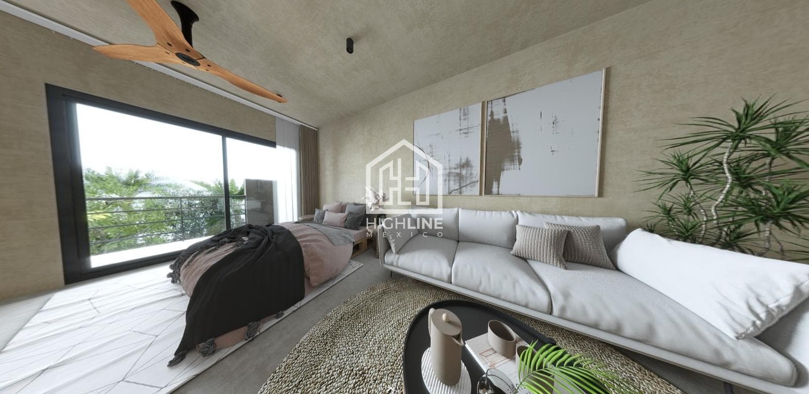 Loft with a Terrace in a Residential Complex – Cancún